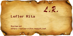 Lefler Rita névjegykártya